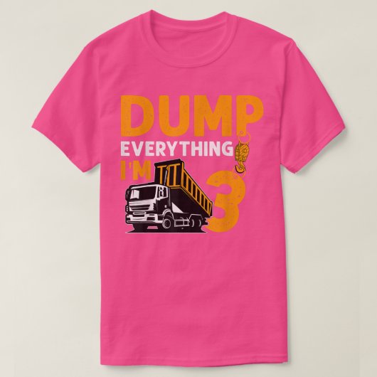 Recycling Trash 3-Year-Old Garbage Truck Lover 3rd Tシャツ (デザイン正面)