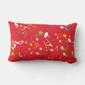 REDにカラフル関する音楽ノート ランバークッション (裏面)