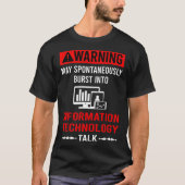 Redの警告IT Tシャツ (正面)