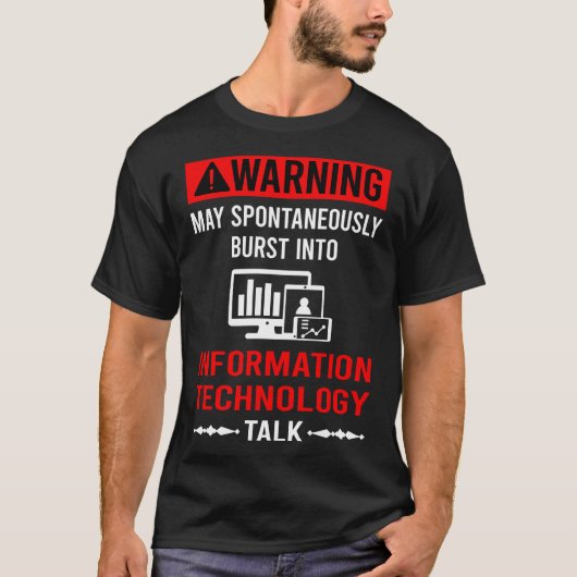 Redの警告IT Tシャツ (正面)