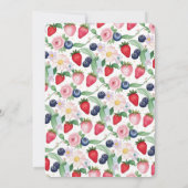 REDストロベリー1st誕生日パーティー 招待状 (裏面)