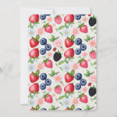 REDストロベリー1st誕生日パーティー 招待状 (裏面)