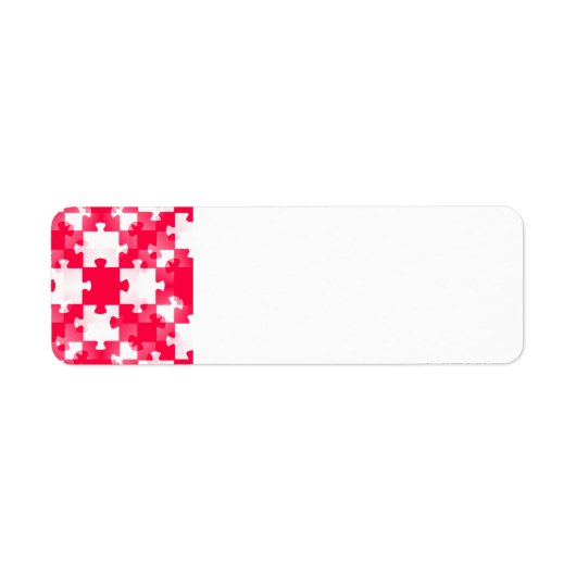 REDホワイトジグソーパズル背景壁紙tem ラベル (正面)