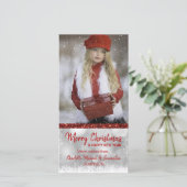 REDホワイトホリデーズクリスマス/新年 | フォト シーズンカード (スタンド正面)