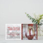 REDホワイトホリデーズクリスマス/新年 | フォト シーズンカード (スタンド正面)