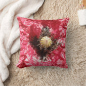 REdポピーかわいらしフラワーマクロ枕 クッション (ブランケット)