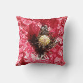 REdポピーかわいらしフラワーマクロ枕 クッション (裏面)