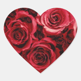 REDローズブーケ – ハート結婚の封筒用シール ハートシール