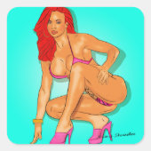 Red スクエアシール (正面)