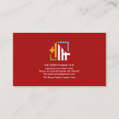 Red スタイリッシュ White Layers Monogram Founder CEO 名刺 (裏面)