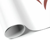 REd – ホワイト抽象芸術アートハート顔 ラッピングペーパー (ロールコーナー)