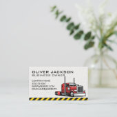 Red 18 Wheeler | Truck Driver 名刺 (スタンド正面)