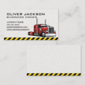 Red 18 Wheeler | Truck Driver 名刺 (正面/裏面)
