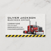 Red 18 Wheeler | Truck Driver 名刺 (正面)