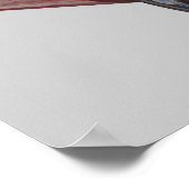 Red 1964 Jaguar XKE Antique Sports Car ポスター (角)