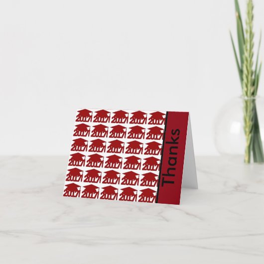 Red 2017卒業カスタムThank You Notes サンキューカード (正面)