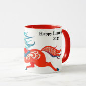 Red 2026 Year Of The Horse Lucky マグカップ (正面右)