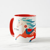Red 2026 Year Of The Horse Lucky マグカップ (正面左)