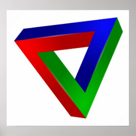 red-41230光学錯視三角形シェイプTWISTE ポスター