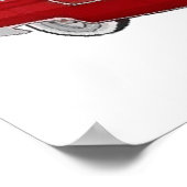 red 50´s Cadillac ポスター (角)