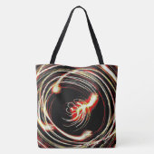 Red Abstract Bloom – Artistic Tote Bag トートバッグ (裏面)