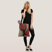 Red Abstract Bloom – Artistic Tote Bag トートバッグ (モデル)