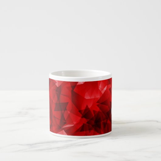 Red Abstract Geometric Background-51083 エスプレッソカップ (正面)
