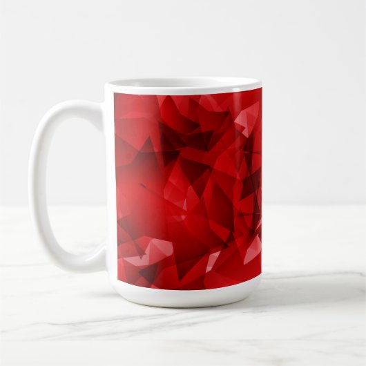 Red Abstract Geometric Background-51083 コーヒーマグカップ (左)