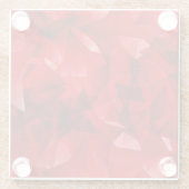 Red Abstract Geometric Design-51083 ガラスコースター (裏面)
