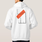 Red Abstract Geometric Streetwear Hoodie パーカ (裏面)