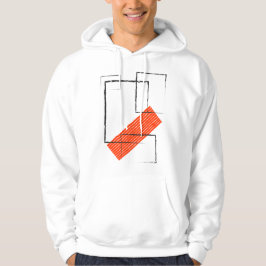 Red Abstract Geometric Streetwear Hoodie パーカ