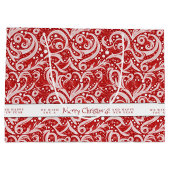 Red Abstract Snowflake Pattern#10 ID1009 ラージペーパーバッグ (裏面)