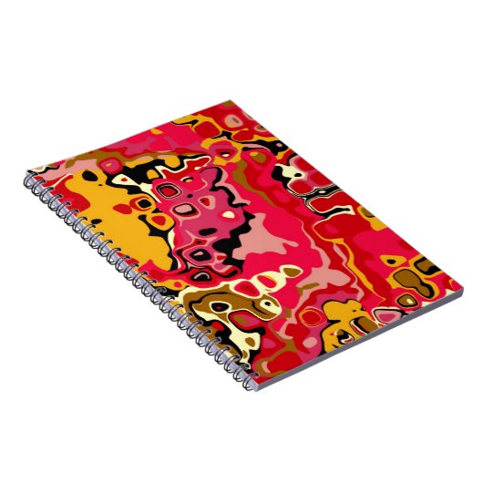 Red ABSTRACTION - Mosaic ノートブック (右側)