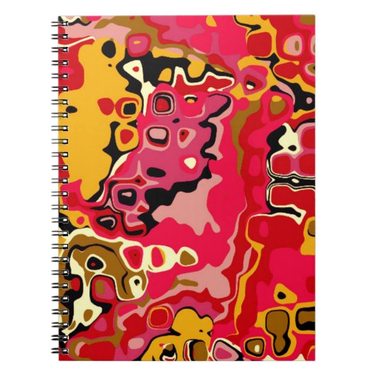 Red ABSTRACTION - Mosaic ノートブック (正面)