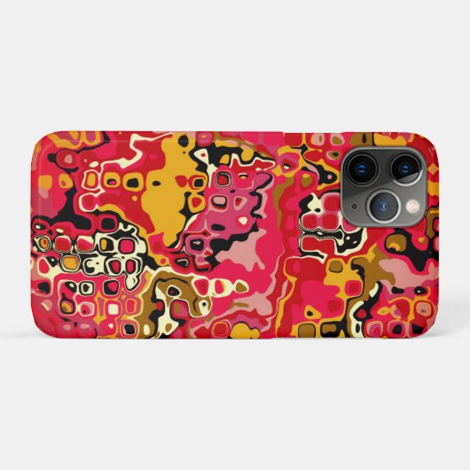 Red ABSTRACTION - Mosaic Case-Mate iPhoneケース (裏面(横))