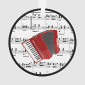 Red Accordion、人気があるデザイン、 オーナメント (裏面)