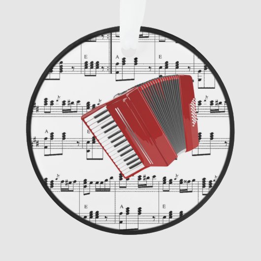 Red Accordion、人気があるデザイン、 オーナメント (正面)