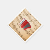 Red Accordion、人気があるデザイン、 スタンダードカクテルナプキン (角)
