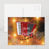 Red Accordion、Christmas greetings ポストカード (正面/裏面)