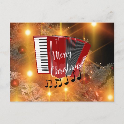 Red Accordion、Christmas greetings ポストカード (正面)