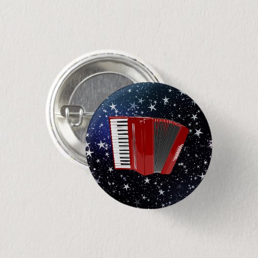 Red Accordion on Starry Sky, 缶バッジ (正面&裏面)