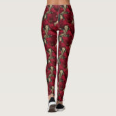 Red Active Wear Amaryllis Sparkle Mothers Day Idea レギンス (裏面)