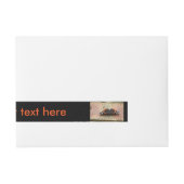 Red Admiral Butterflyのカスタムラベル ラップアラウンド宛名ラベル (正面)