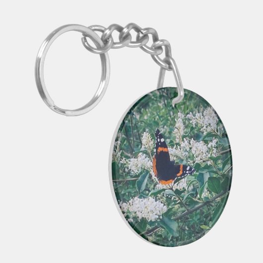 Red Admiral Butterfly キーホルダー (正面左)