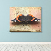 Red Admiral Butterfly Canvas Print キャンバスプリント (インサイチュ (ウッドフロア))