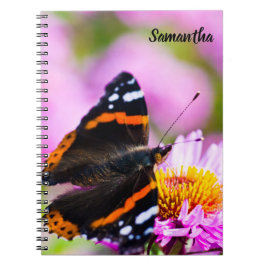 Red Admiral Butterfly Spiral notebook ノートブック