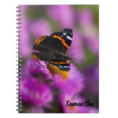 Red Admiral Butterfly Spiral notebook ノートブック (正面)