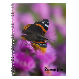 Red Admiral Butterfly Spiral notebook ノートブック