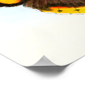 Red Admiral Butterfly Watercolor Painting Poster ポスター (角)