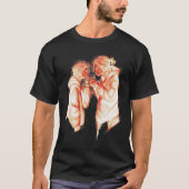 Red Aesthetic Anime Boys Smoking Tシャツ (正面)